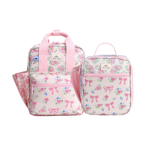 Toddler Backpack Lunch Box Bundle - Ribbons & Roses