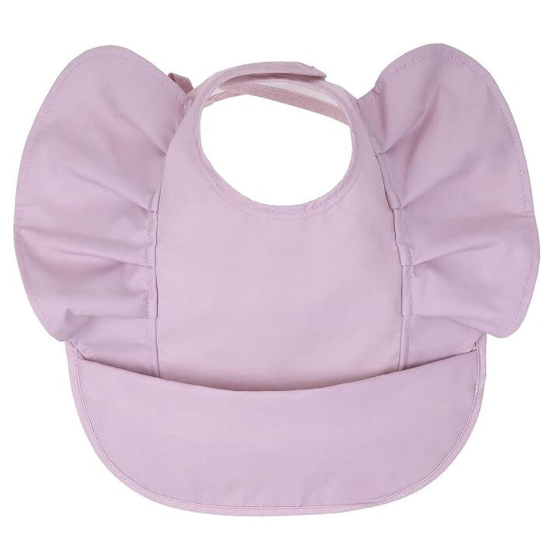 Waterproof Ruffle Bib Lilac
