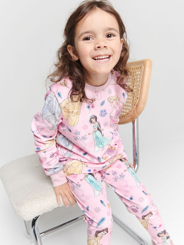 Brand Threads Pink Disney Princess Fleece Pyjamas Set