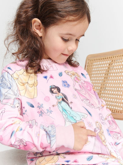 Brand Threads Pink Disney Princess Fleece Pyjamas Set