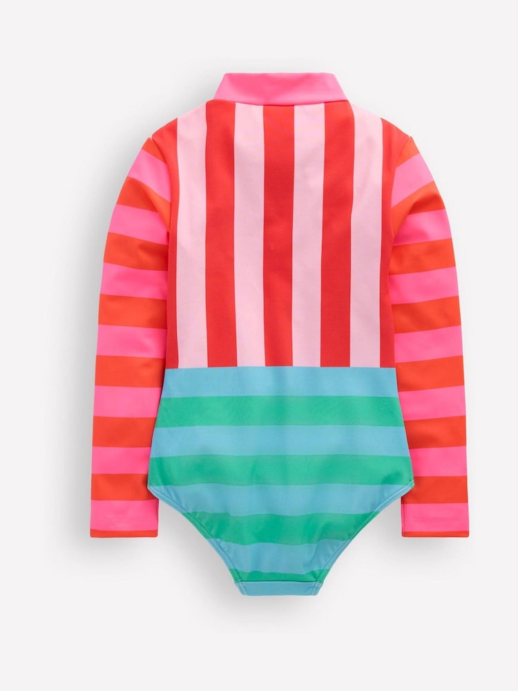 Boden Red Long-Sleeved Swimsuit