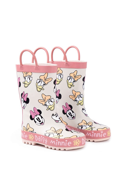 Vanilla Underground Pink Mickey & Pluto Boys Wellies with Handles