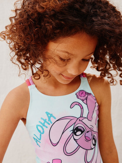 Blue Stitch Double Strap Swimsuit (3-16yrs)
