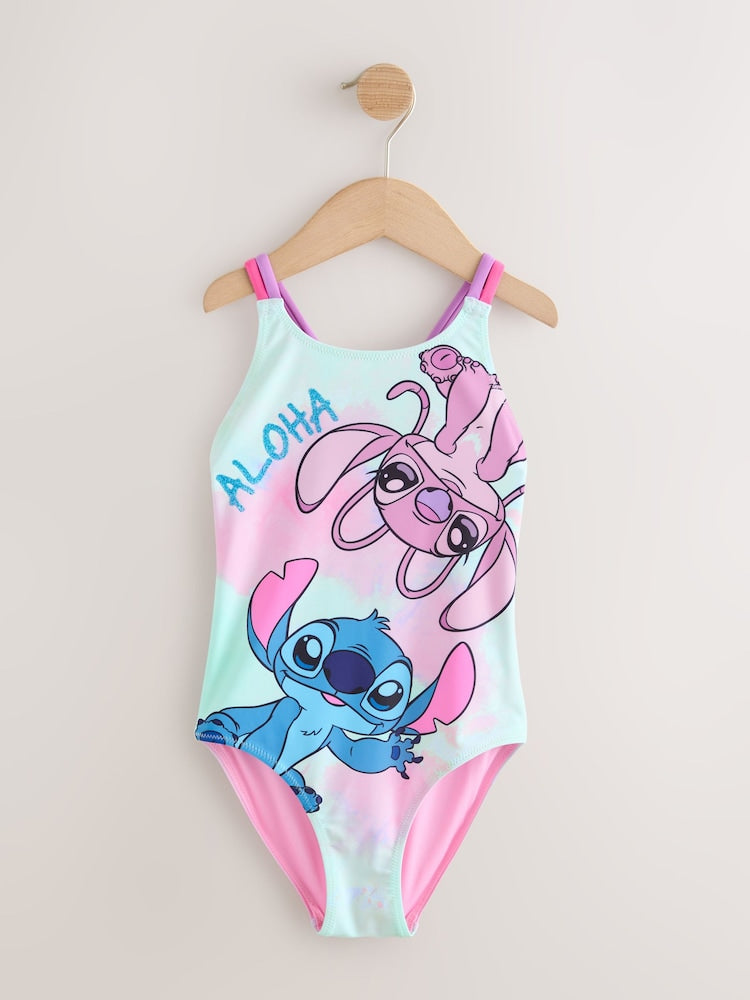 Blue Stitch Double Strap Swimsuit (3-16yrs)