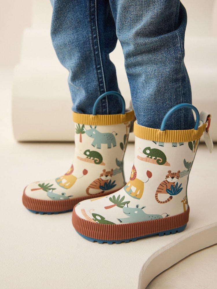 Neutral Safari Handle Pull On Wellies