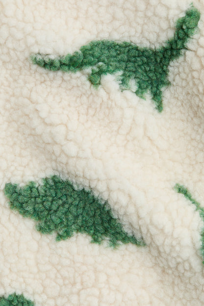 Green Dino Teddy Fleece Jacket