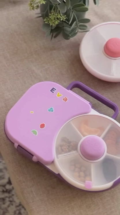 Gobe Kids Small Snack Spinner Flip, Travel Snack Box