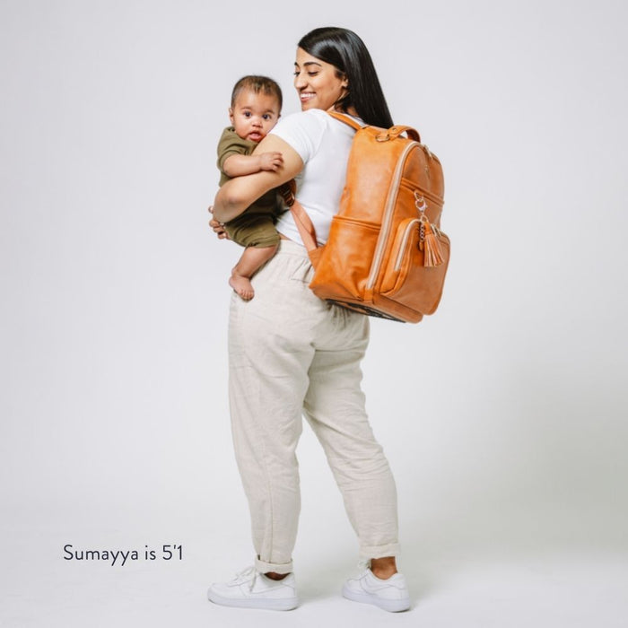 Cognac Boss Plus™ Backpack Diaper Bag