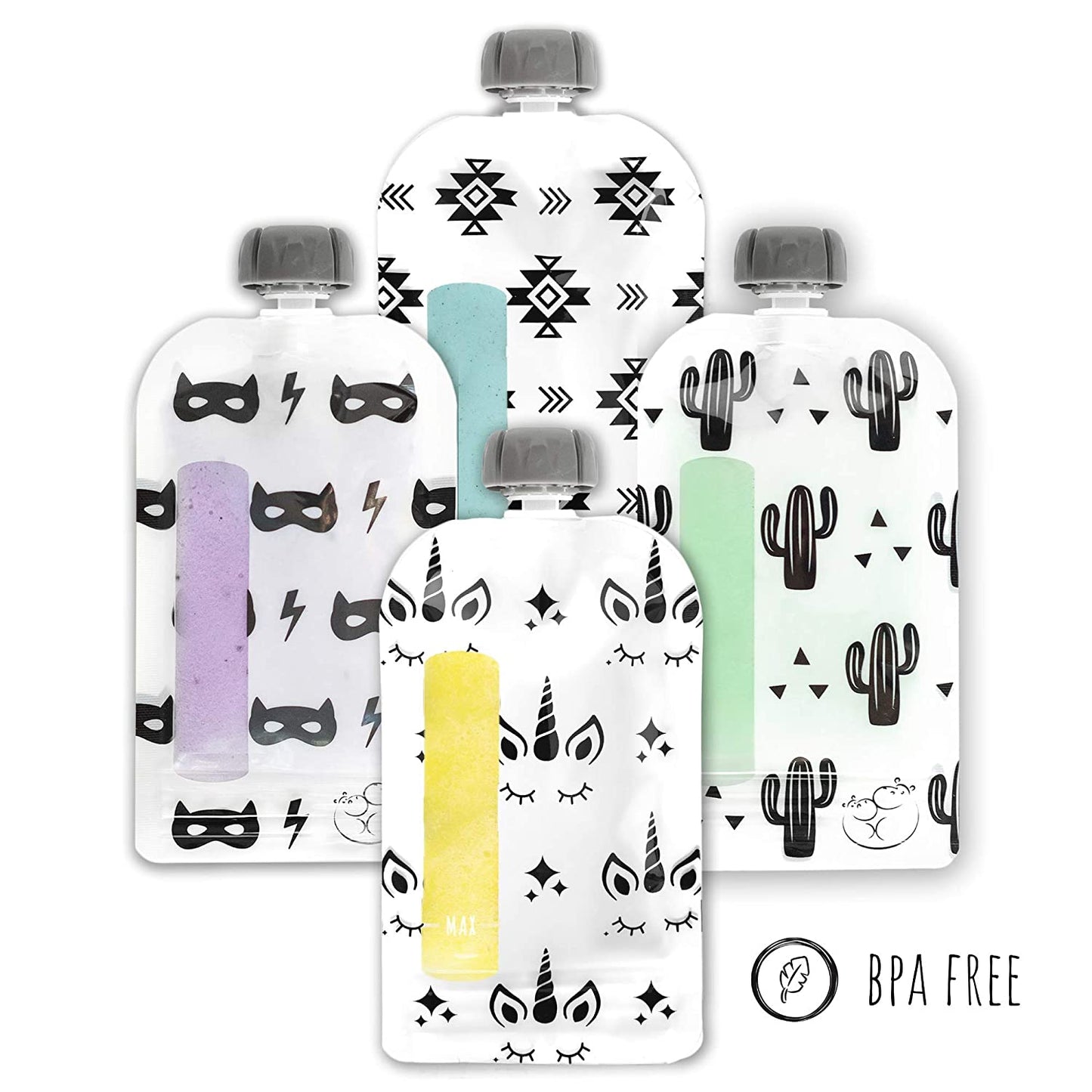 Hippypotamus Reusable Baby Food Pouches