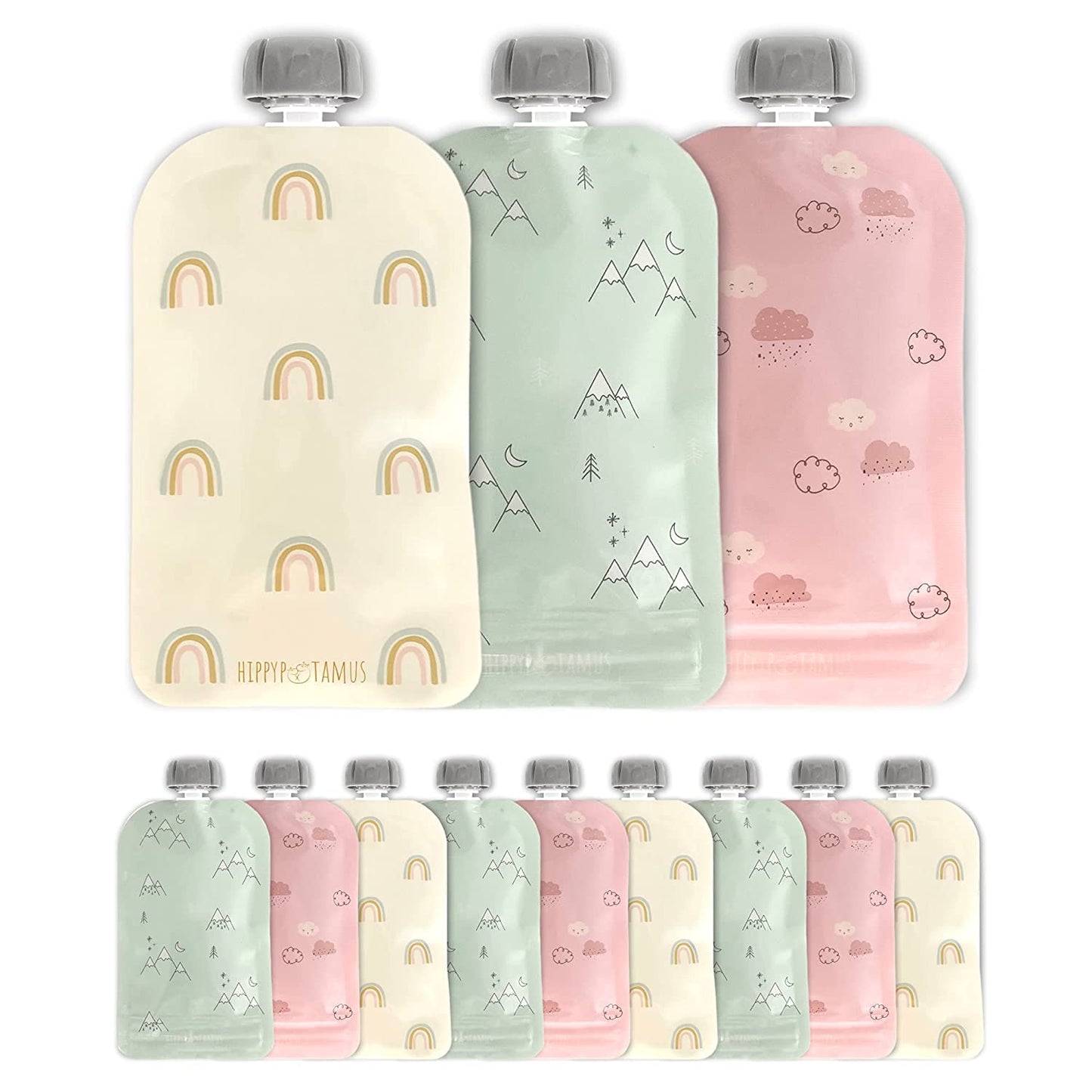 Hippypotamus Reusable Baby Food Pouches