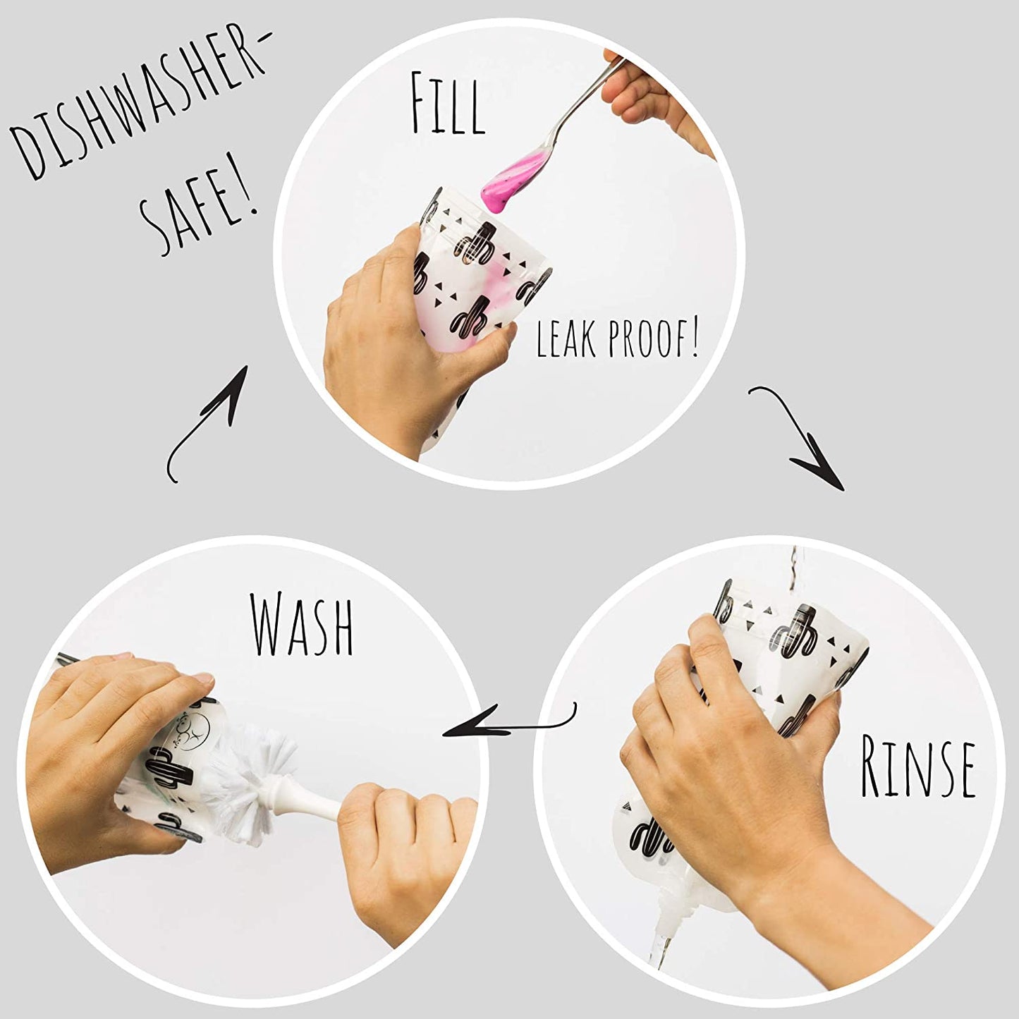 Hippypotamus Reusable Baby Food Pouches