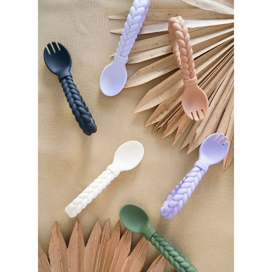 Sweetie Spoons™ - Silicone Baby Fork + Spoon Set